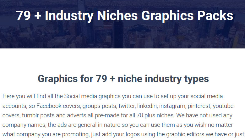 The 79+ Industry Niches Graphics Packs