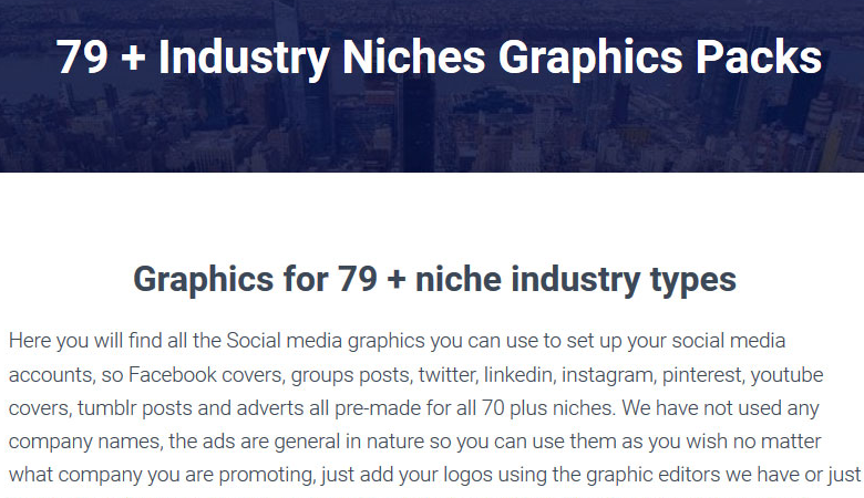 The 79+ Industry Niches Graphics Packs