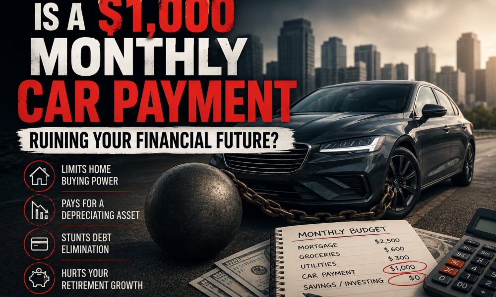 $1,000 monthly car payment impact on household budget and long-term financial future