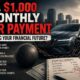 $1,000 monthly car payment impact on household budget and long-term financial future